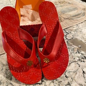 Tory Burch Monroe Thong Exotic Red